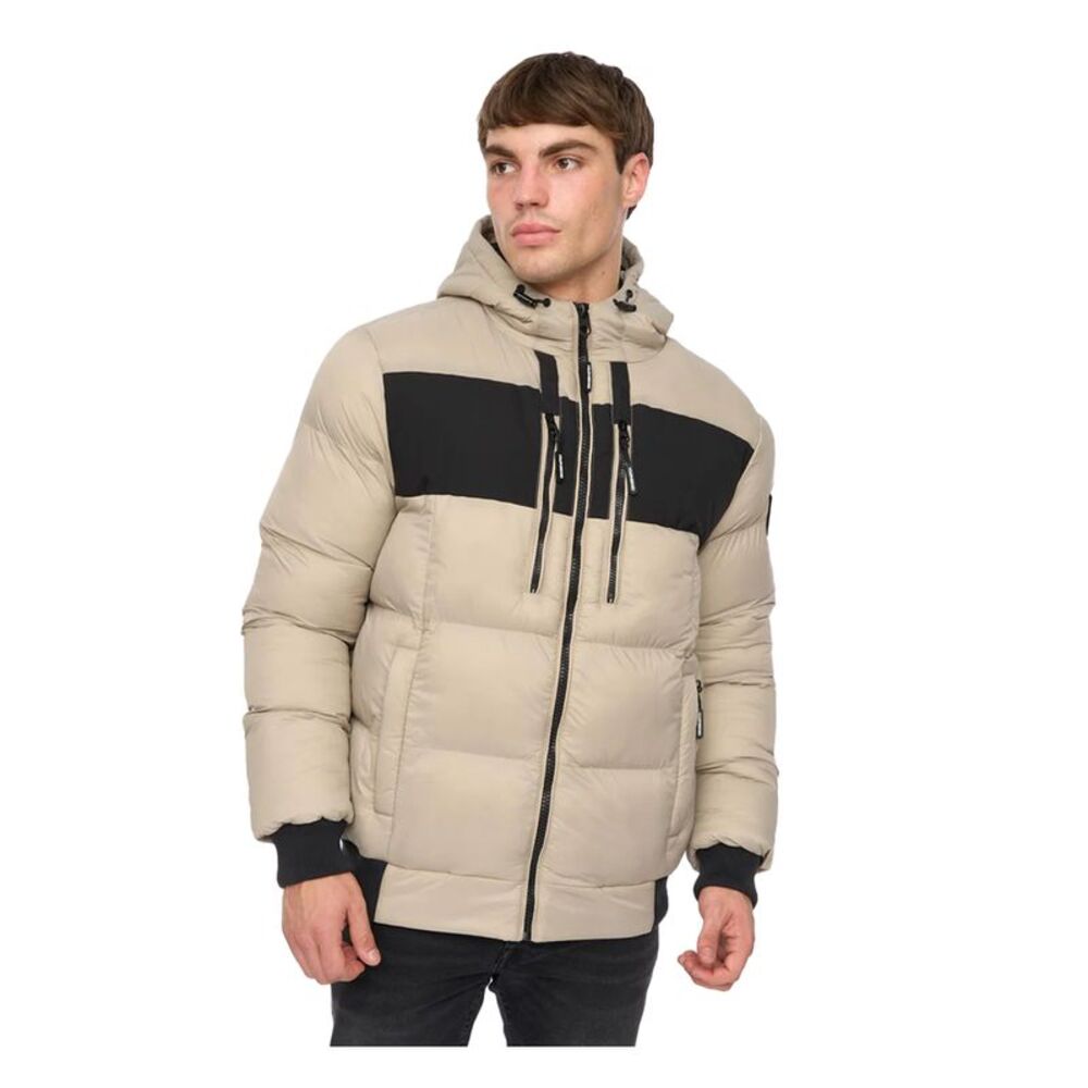 Crosshatch Mens Staylike Jacket / Stone